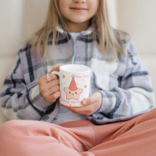 Christmas Pink Star Hat  Coffee Mug