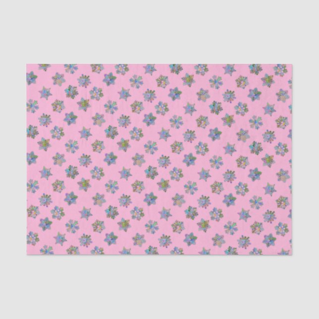 Christmas pink tissue paper snowflakes pattern (Front)