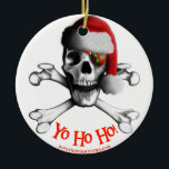 Christmas Pirate Ornament<br><div class="desc">Not just for Christmas, our Scuba Diving and inspirational ornaments make great gifts for all your scuba diving family and friends. Put your own special greeting on the back, or change a greeting on the front. Just click he customise button when ordering.</div>