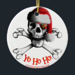 Christmas Pirate Ornament<br><div class="desc">Not just for Christmas,  our Scuba Diving and inspirational ornaments make great gifts for all your scuba diving family and friends. Put your own special greeting on the back,  or change a greeting on the front. Just click he customise button when ordering.</div>