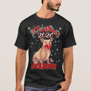 Christmas Pitbull Dog Breed Quarantine 2020 Lockd T-Shirt