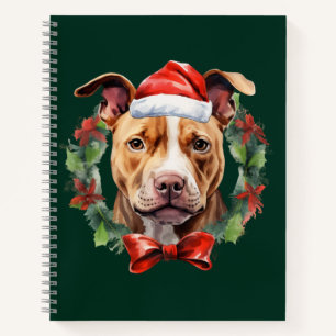 Christmas Pitbull Notebook