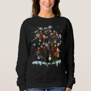 Christmas Pitbull On Tree Santa Pitbull Dog Sweatshirt