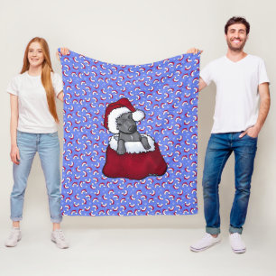 Christmas Pittie Fleece Blanket