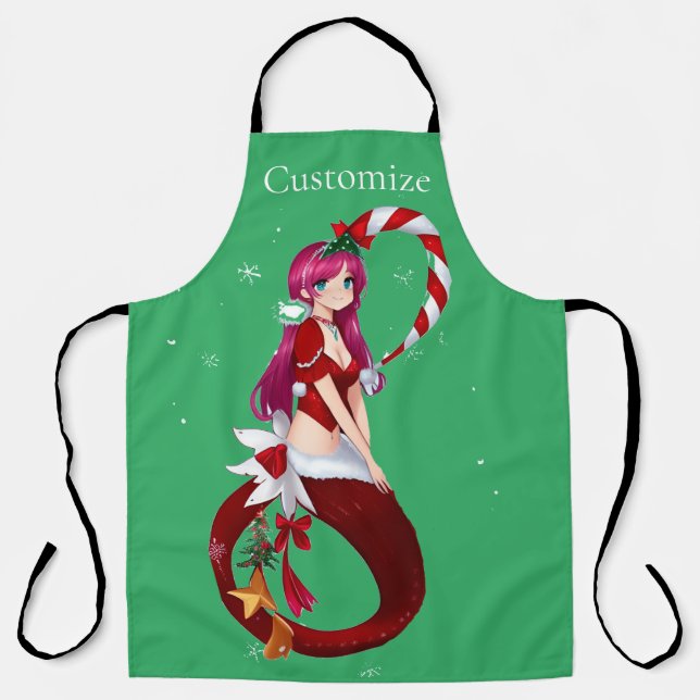 Christmas Pixie Mermaid Thunder_Cove Apron (Front)