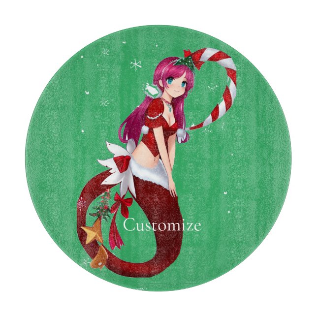 Christmas Pixie Mermaid Thunder_Cove Cutting Board (Front)