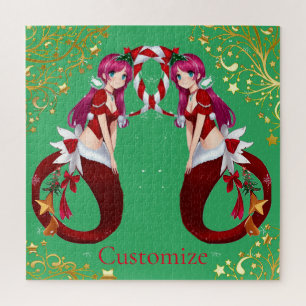 Christmas Pixie Mermaid Thunder_Cove Jigsaw Puzzle