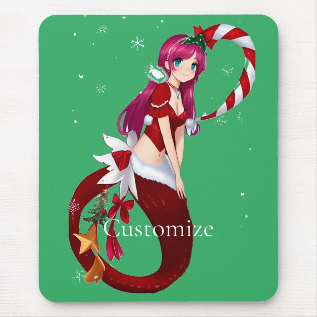 Christmas Pixie Mermaid Thunder_Cove Mouse Pad (Front)