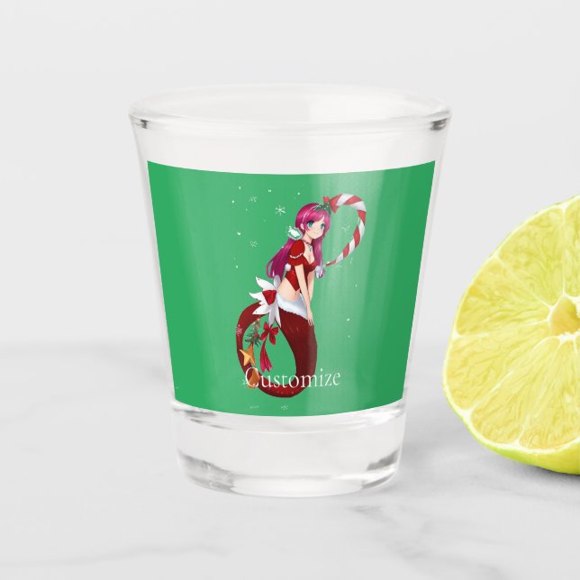 Christmas Pixie Mermaid Thunder_Cove Shot Glass (Front)