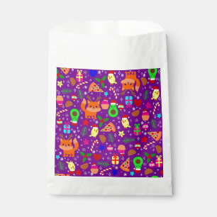 christmas pizza chick bird avocado purple  favour bag