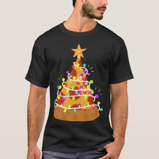 Christmas Pizza Christmas Lights funny T-Shirt