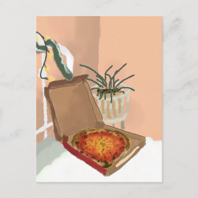 Christmas Pizza Postcard (Front)