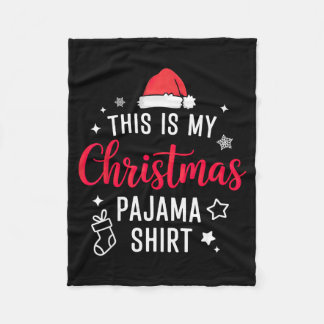 Christmas Pj Pajama Pjs  Fleece Blanket