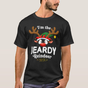 Christmas PJS Beardy XMas Reindeer Matching T-Shirt