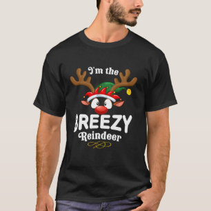 Christmas PJS Breezy XMas Reindeer Matching T-Shirt