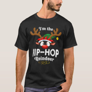 Christmas PJS Hip hop XMas Reindeer Matching T-Shirt