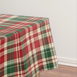 Christmas Plaid 01-Cotton Tablecloth 52x70