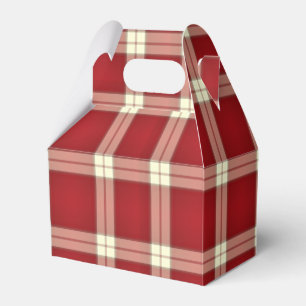 Christmas Plaid 02-PARTY FAVOR BOX, gable Favour Box