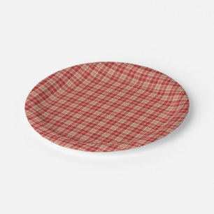 Christmas Plaid 03-PAPER PLATES