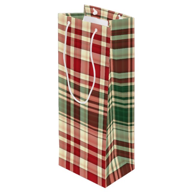 Christmas Plaid 06-WINE GIFT BAG (Back Angled)