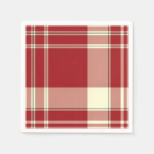 Christmas Plaid 07-PAPER PARTY NAPKINS