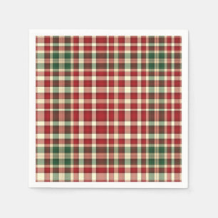 Christmas Plaid 11-PAPER PARTY NAPKINS