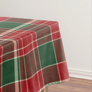 Christmas Plaid 12-Cotton Tablecloth 52x70