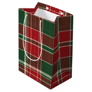 Christmas Plaid 12-GIFT BAG M