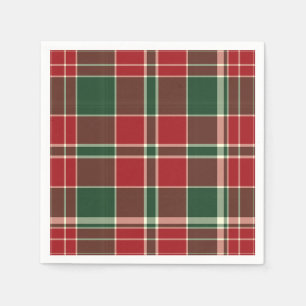 Christmas Plaid 12-PAPER PARTY NAPKINS