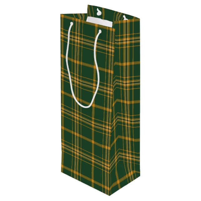 Christmas Plaid 13-WINE GIFT BAG (Back Angled)