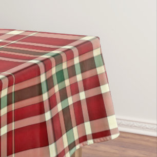 Christmas Plaid 17-Cotton Tablecloth 52x70