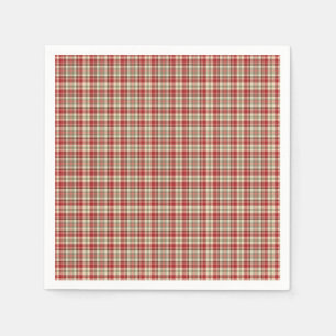 Christmas Plaid 19-PAPER PARTY NAPKINS
