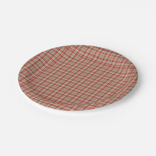 Christmas Plaid 19-PAPER PLATES