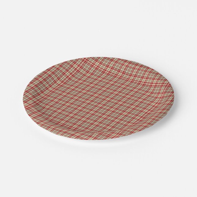 Christmas Plaid 19-PAPER PLATES (Angled)