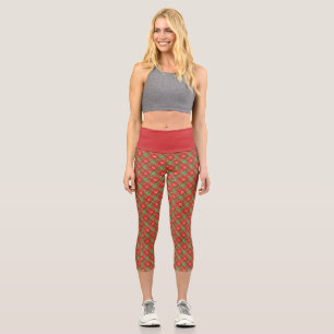 Christmas Plaid 1 Capri Leggings