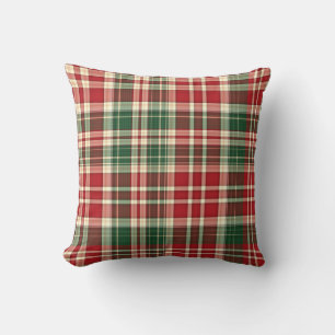 Christmas Plaid-1-Sq Throw Pillow