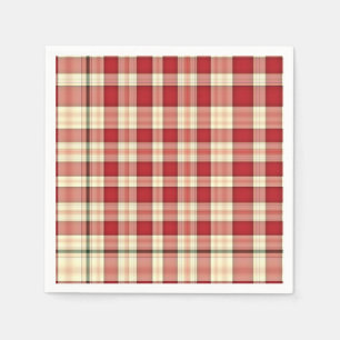 Christmas Plaid 20-PAPER PARTY NAPKINS