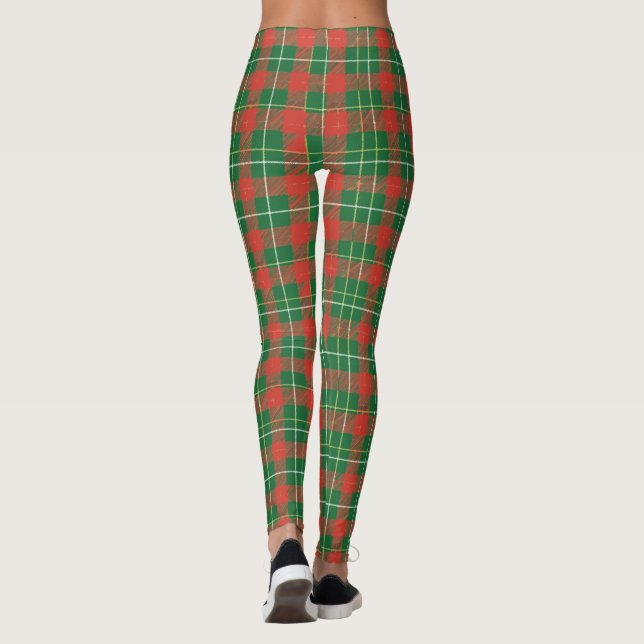 Christmas Plaid 4 Leggings (Back)