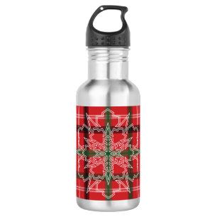 Christmas plaid 532 ml water bottle