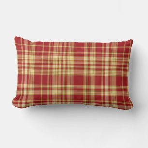 Christmas Plaid-5-Lumbar Throw Pillow