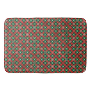 Christmas Plaid Bath Mat