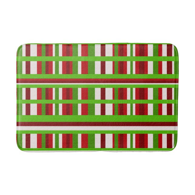 Christmas Plaid Bath Mat (Front)