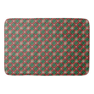 Christmas Plaid Bath Mat