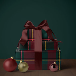 Christmas plaid classic holiday simple wrapping paper