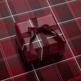 Christmas plaid classic holiday simple wrapping paper
