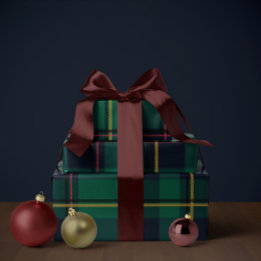 Christmas plaid classic holiday simple wrapping paper