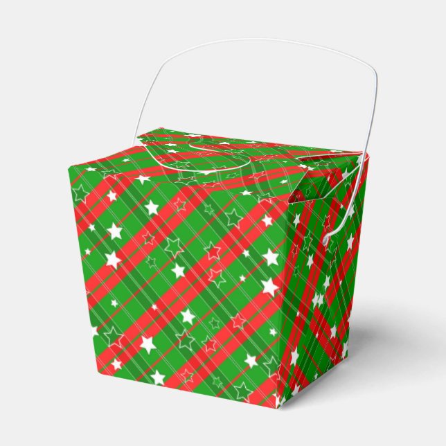 Christmas Plaid Favour Box (Front Side)