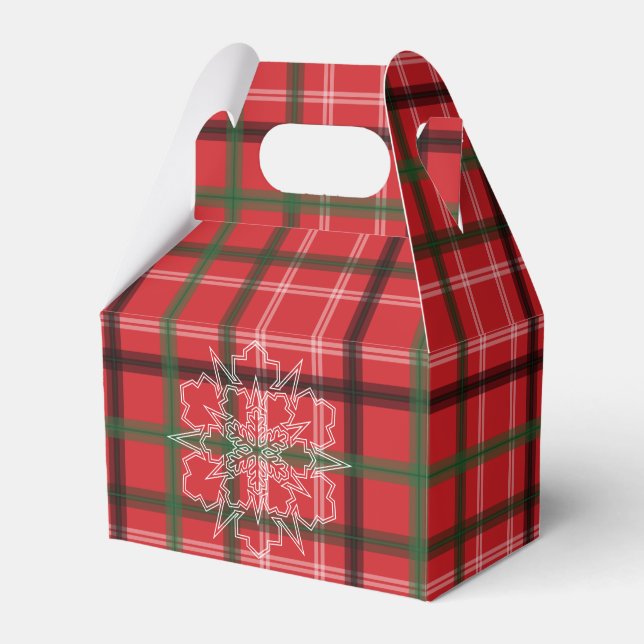 Christmas plaid favour box (Front Side)