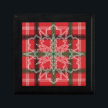 Christmas plaid gift box<br><div class="desc">Christmas plaid with snowflake</div>