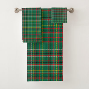 Christmas Plaid Green Pattern-23914 Bath Towel Set